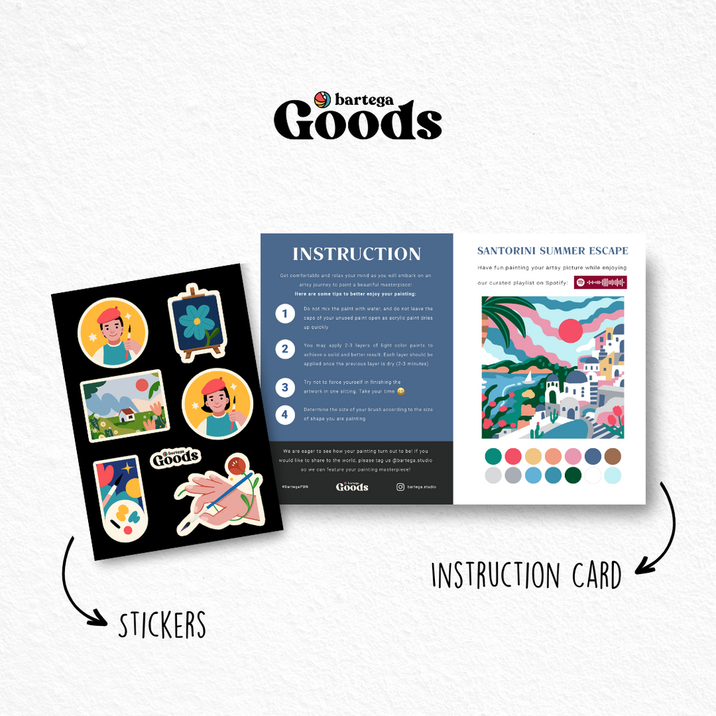 Paint By Number - Santorini Summer Escape