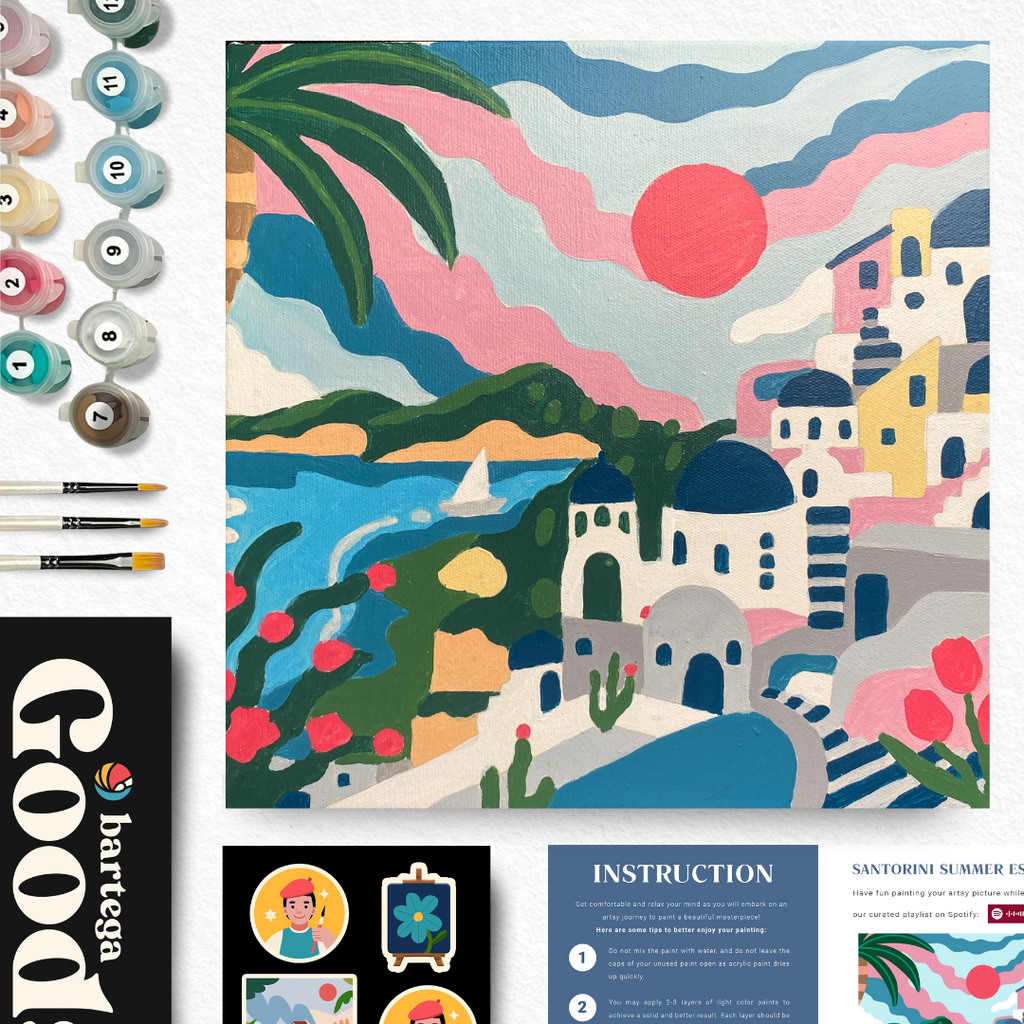 Paint By Number - Santorini Summer Escape