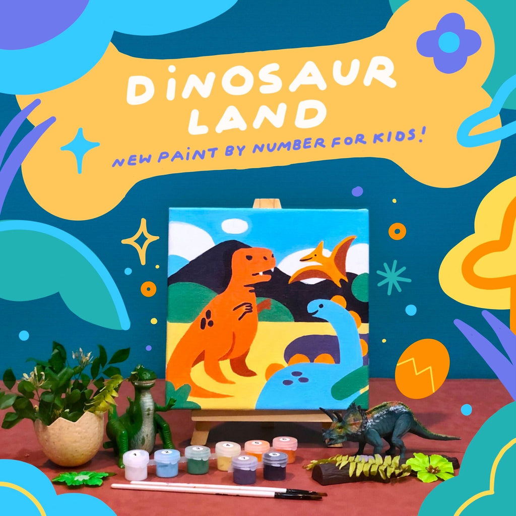 Paint By Number Kids - Dinosaur Land - Spanram