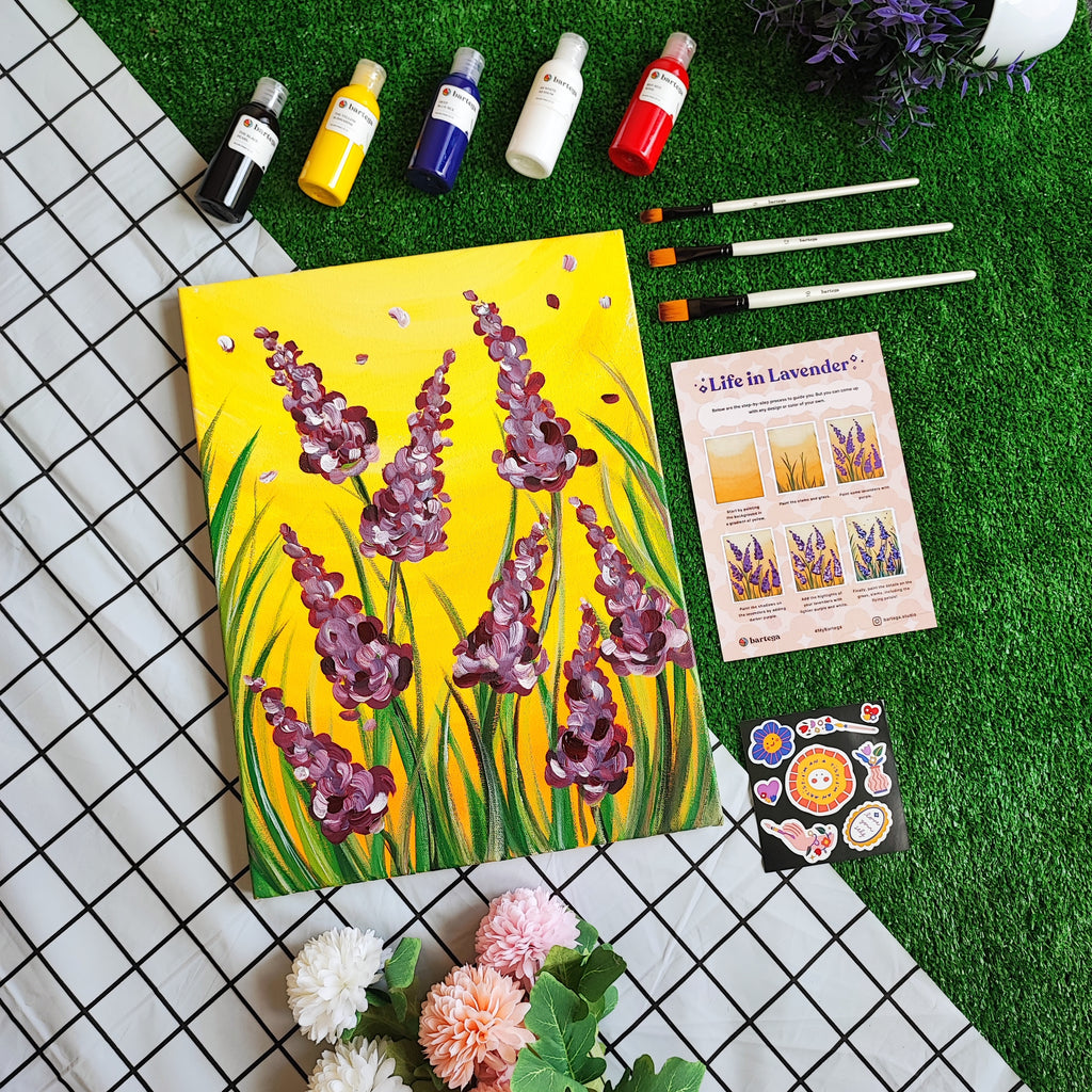 Floral Painting Kit - Lukisan Bunga Lavender