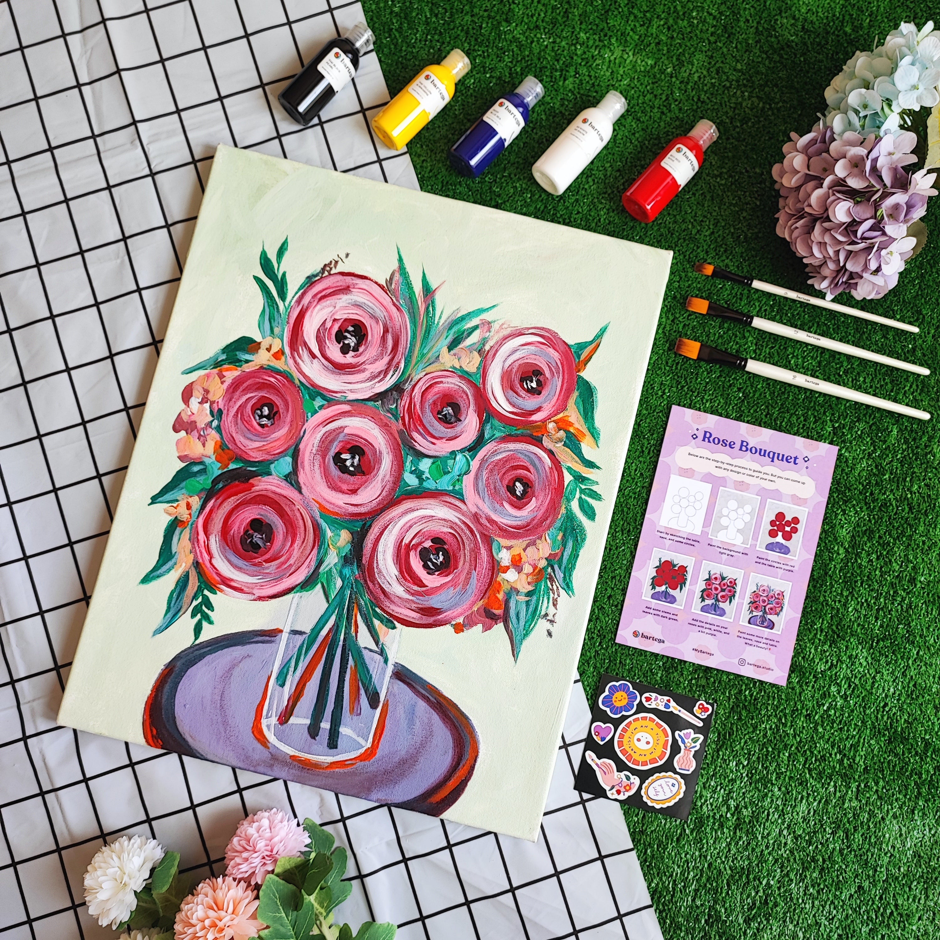 Floral Painting Kit - Lukisan Bunga Mawar