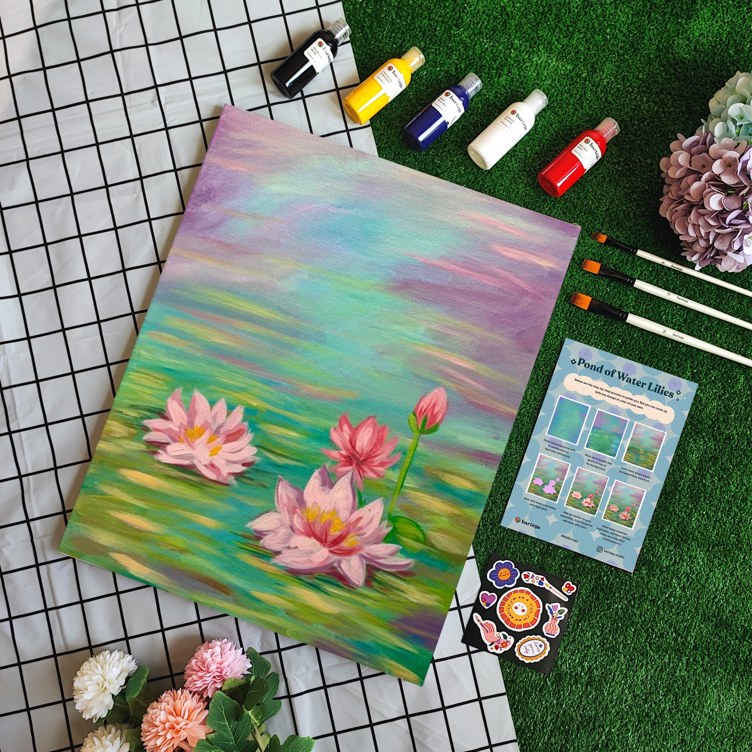 Acrylic Painting Kit - Floral - Lotus